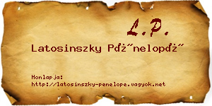 Latosinszky Pénelopé névjegykártya